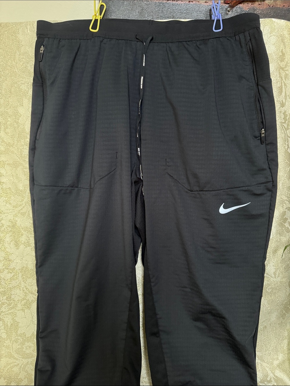 Nike Black Dri-Fit Pants with Front Zip Pocket